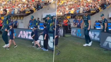 Josh Hazlewood's Reaction Upon Not Finding a Mascot Kid At the Start of NZ vs AUS 1st T20I 2024 Goes Viral (Watch Video)